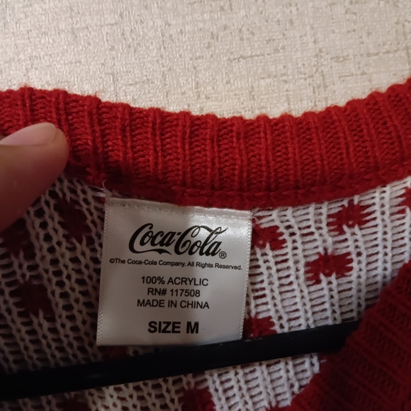 Coca-Cola Bear Ugly Christmas Sweater Excellent+ Sz M Semi New - Picture 3 of 4